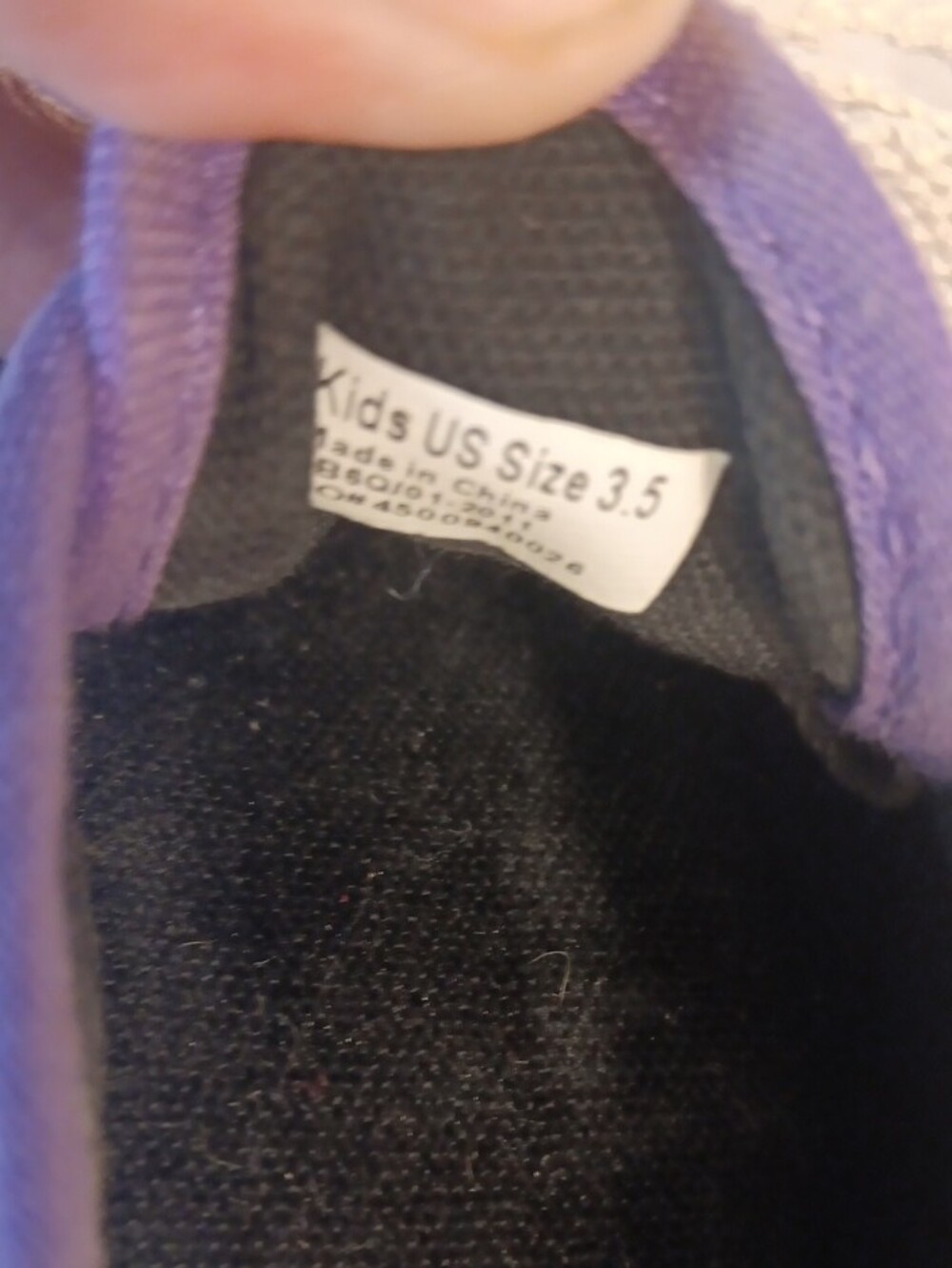 Vans Kids Low-Top Canvas Sneakers in Purple and White - Picture 5 of 6